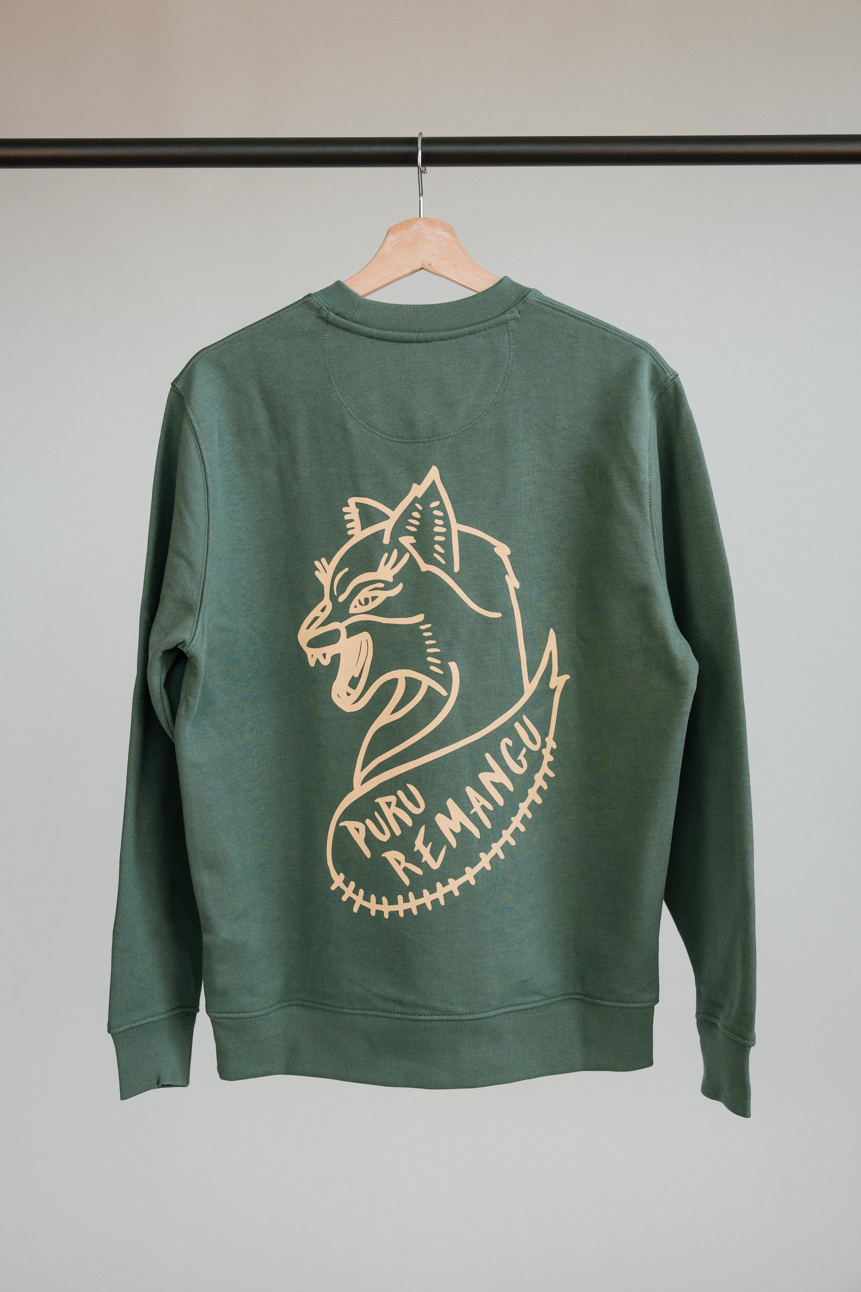 Sudadera Puru Remangu Verde - Unisex