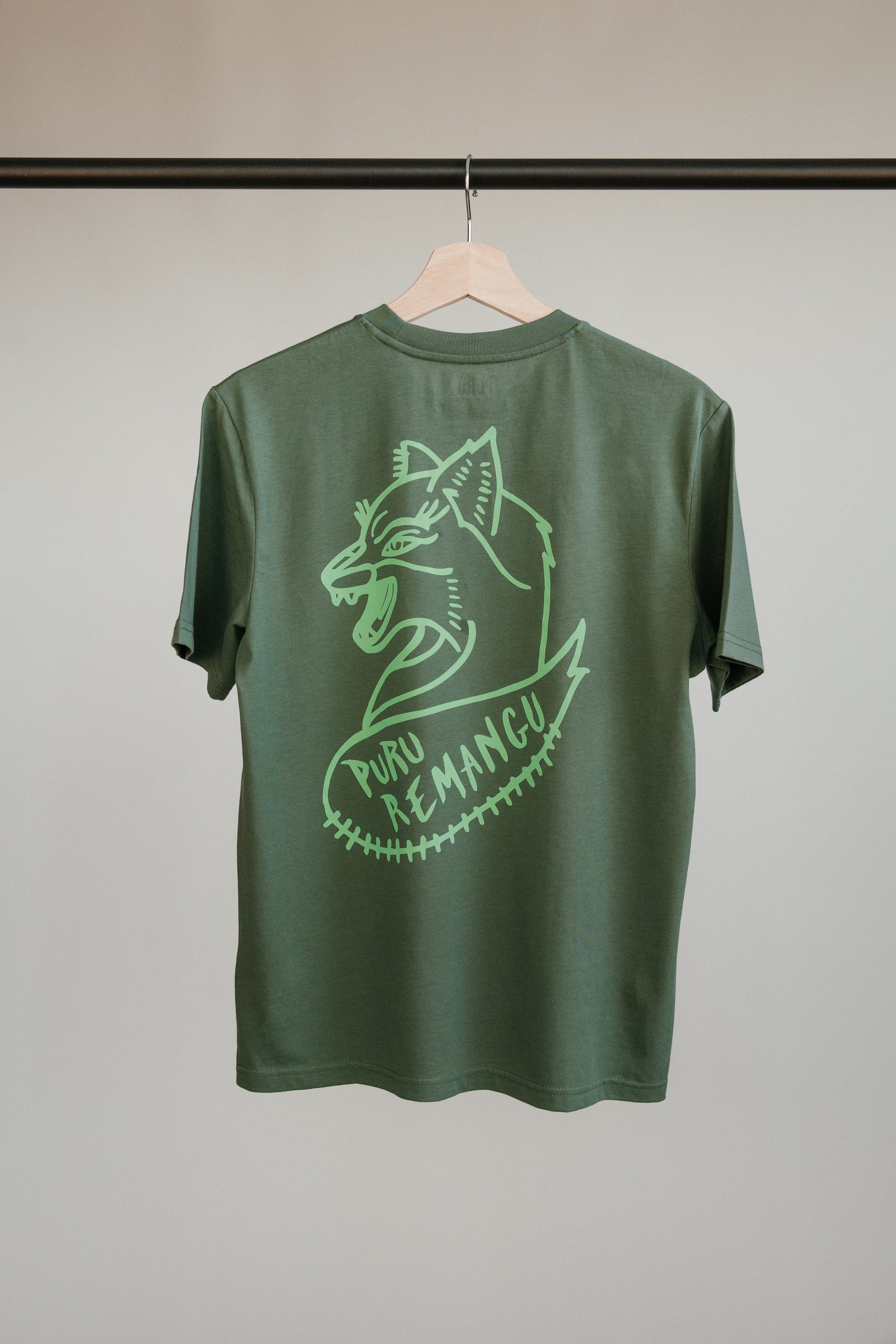 Camiseta Puru Remangu Verde Ocalitu - Unisex