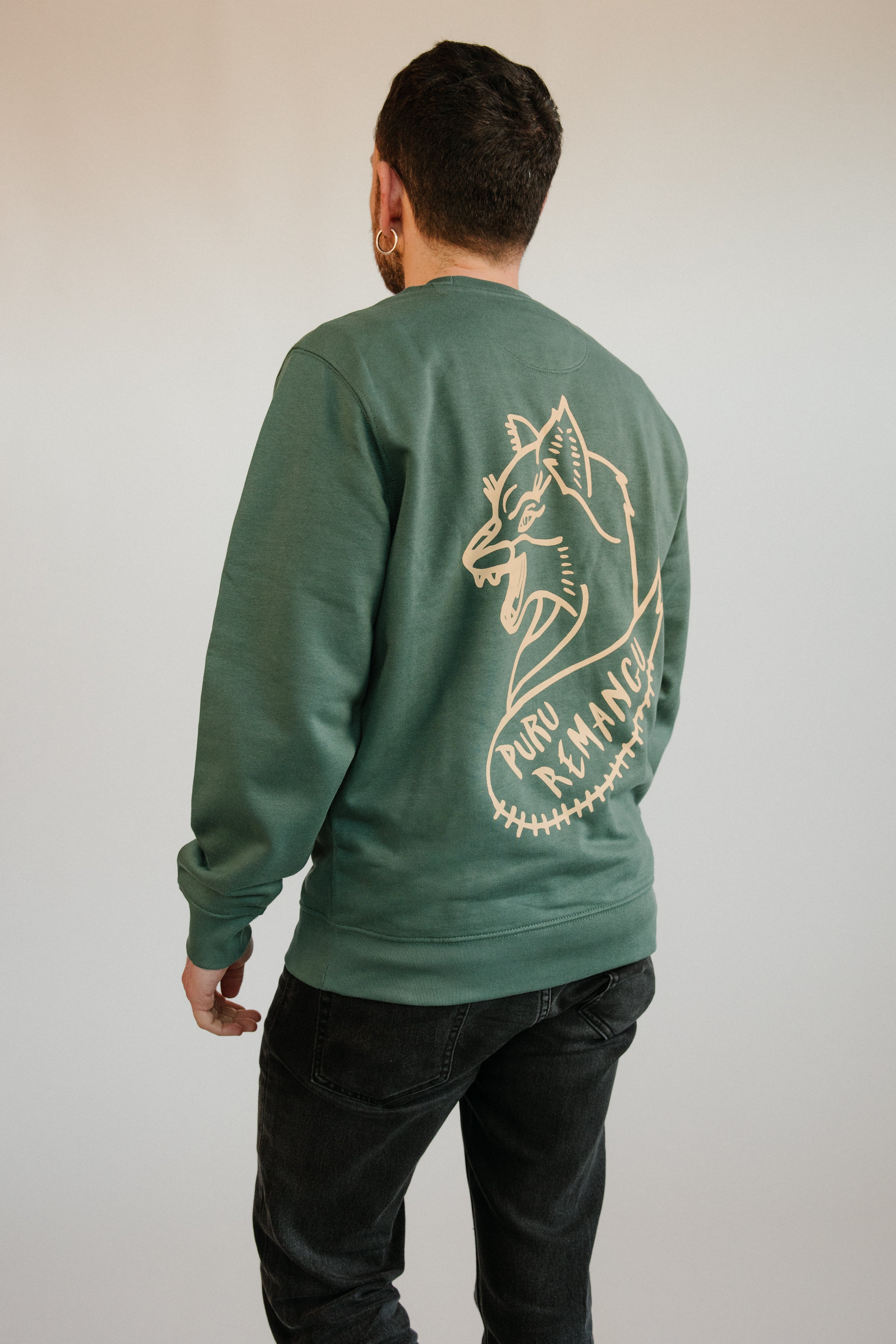 Sudadera Puru Remangu Verde - Unisex