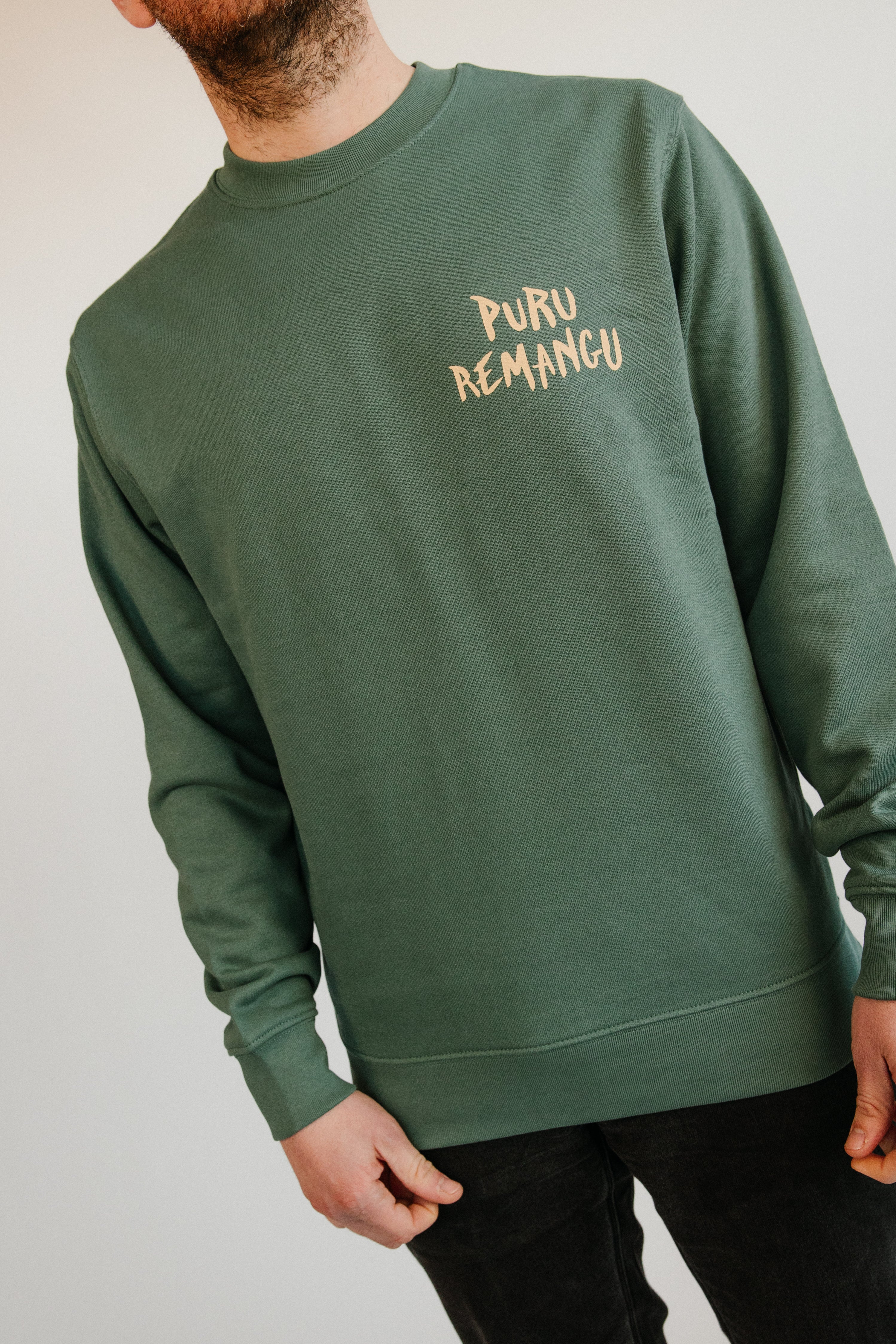 Sudadera Puru Remangu Verde - Unisex