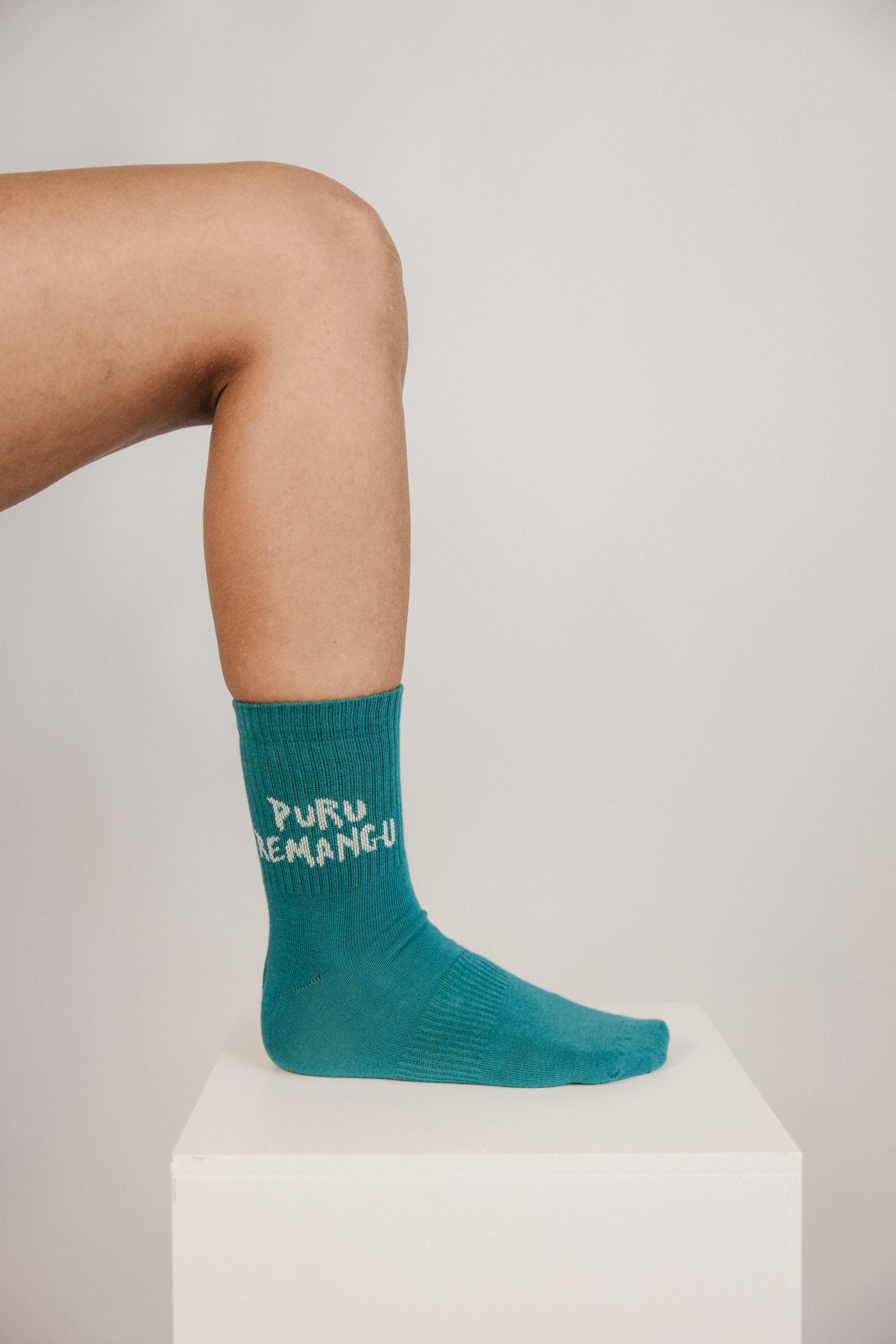 Calcetos Puru Remangu Turquesa