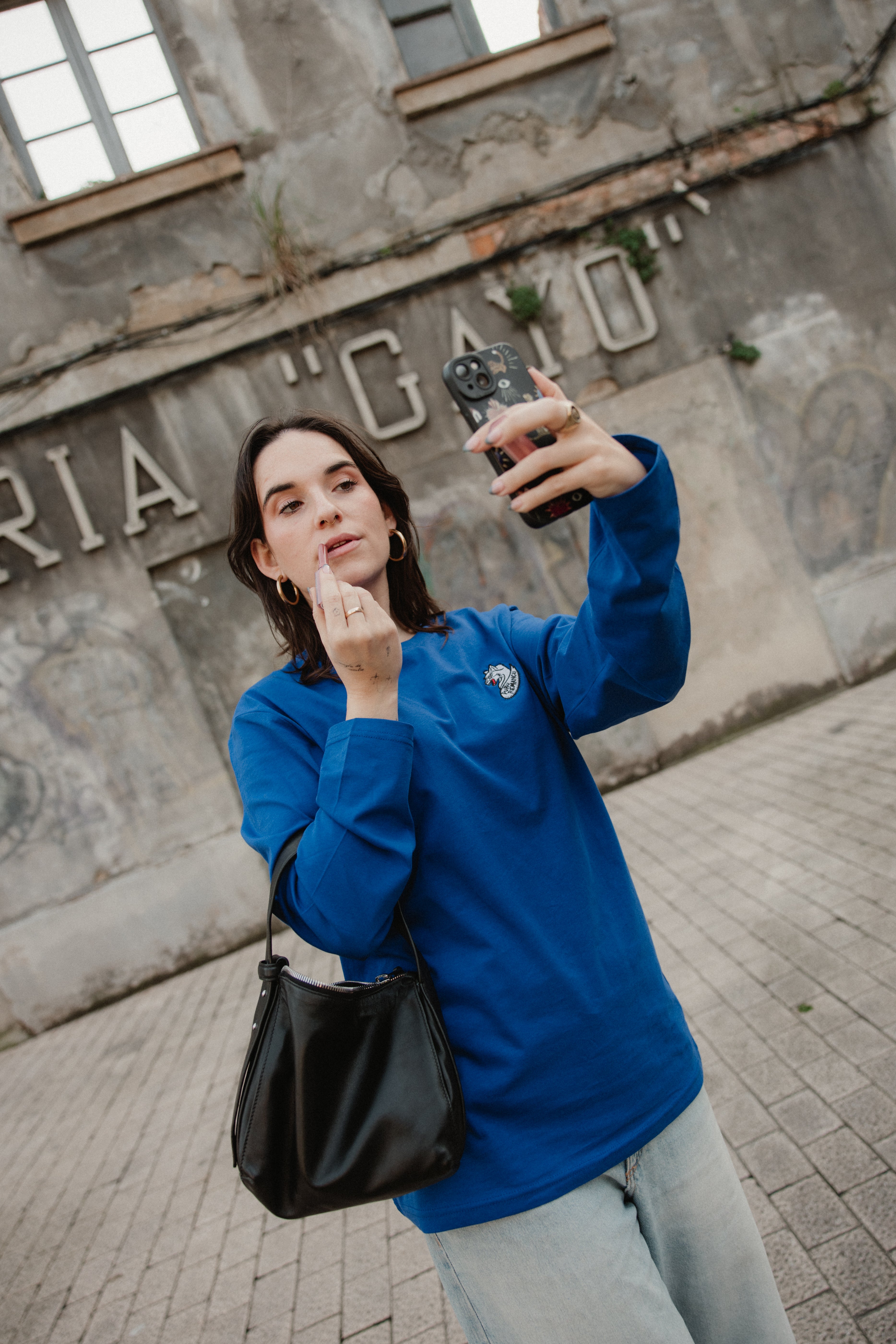 Camiseta Manga Llarga Raposa Azul - Unisex