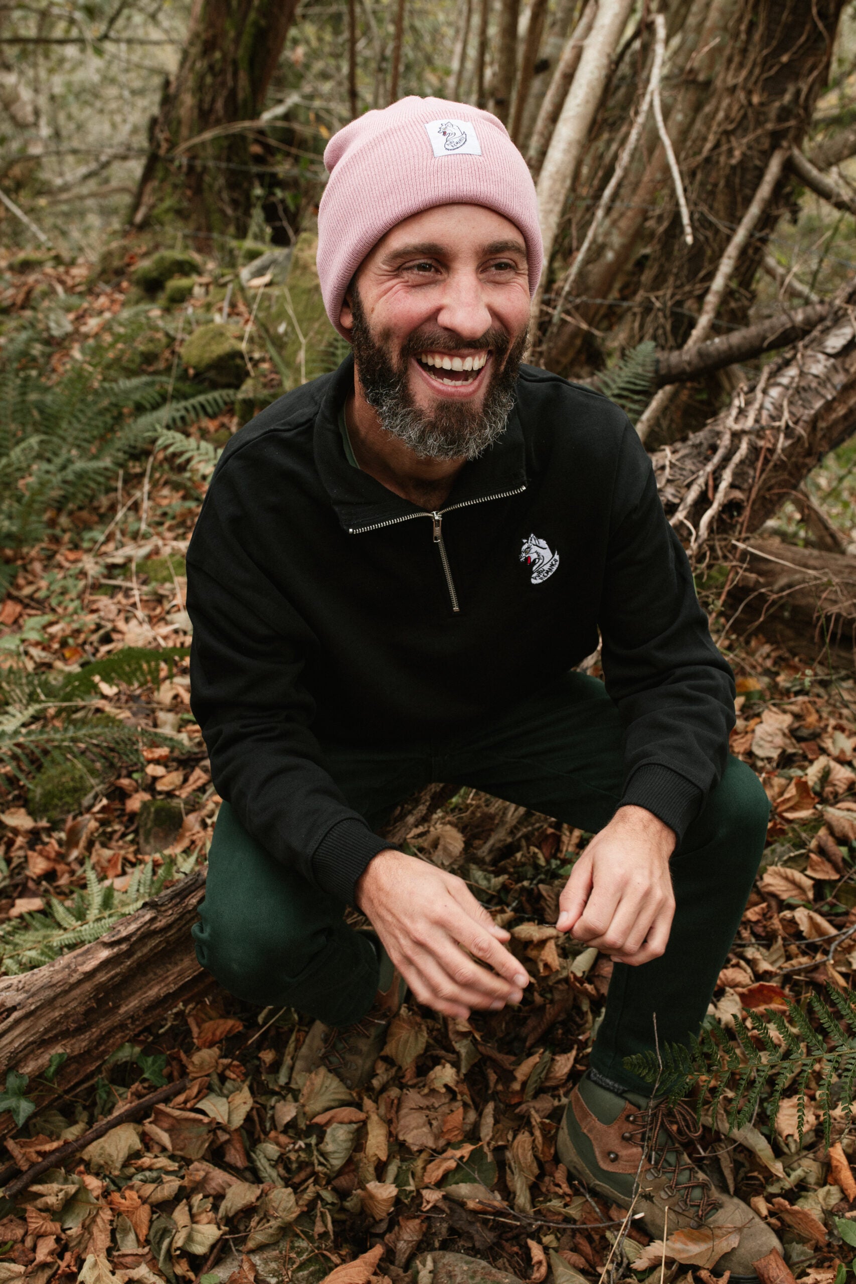 Sudadera Puru Remangu Bordada Negra - Unisex