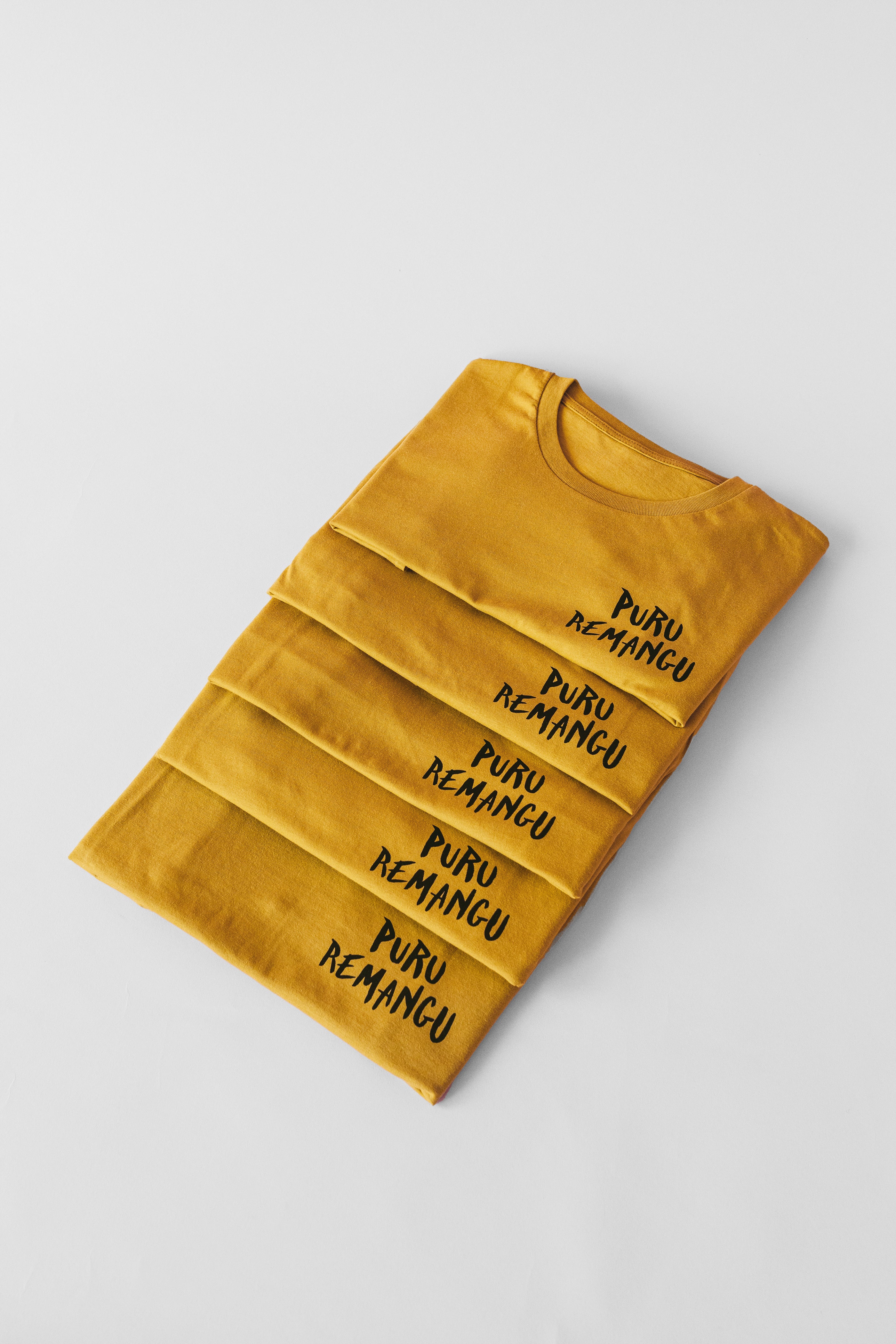 Camiseta Puru Remangu Mostaza - Unisex