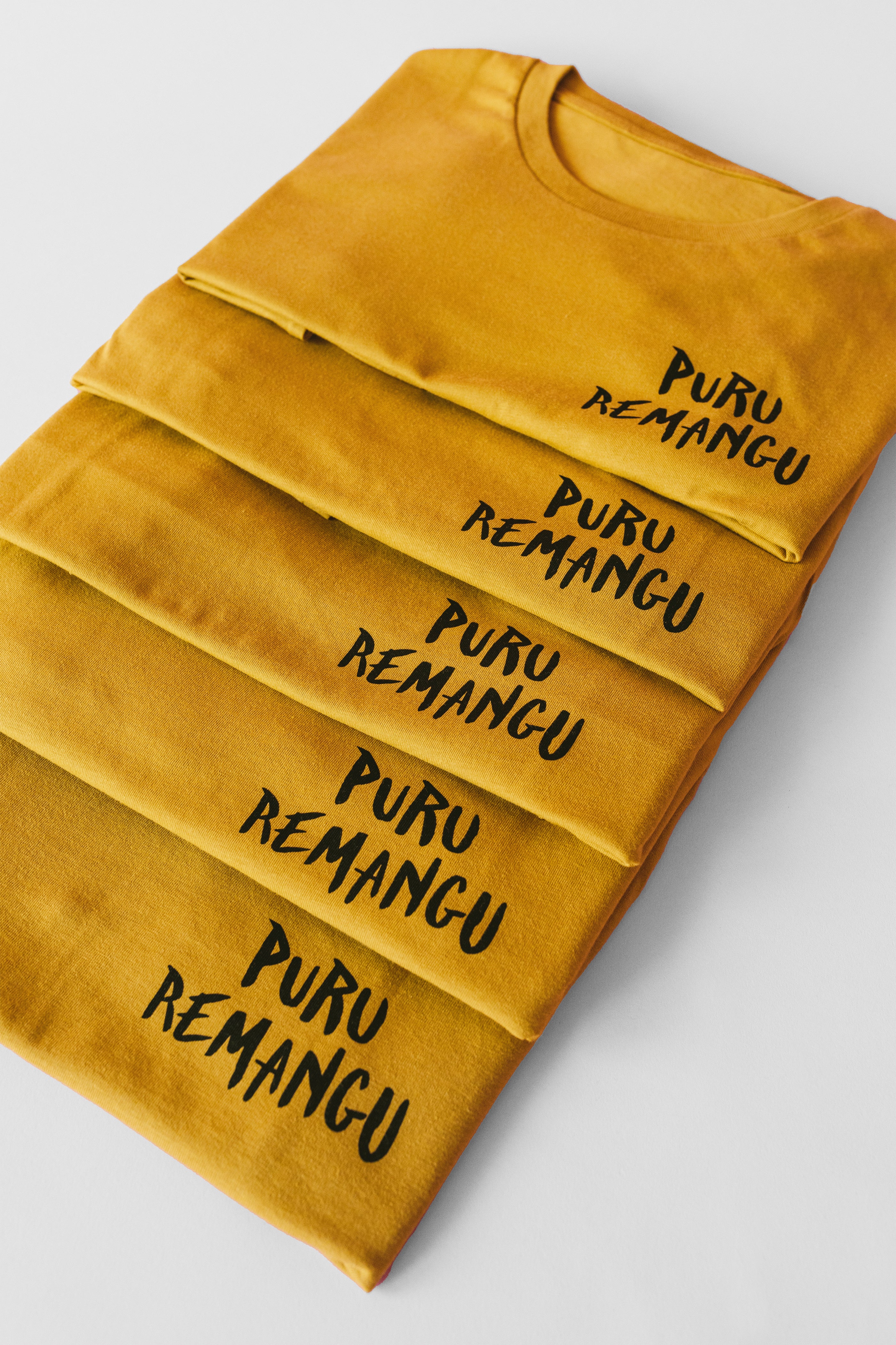 Camiseta Puru Remangu Mostaza - Unisex