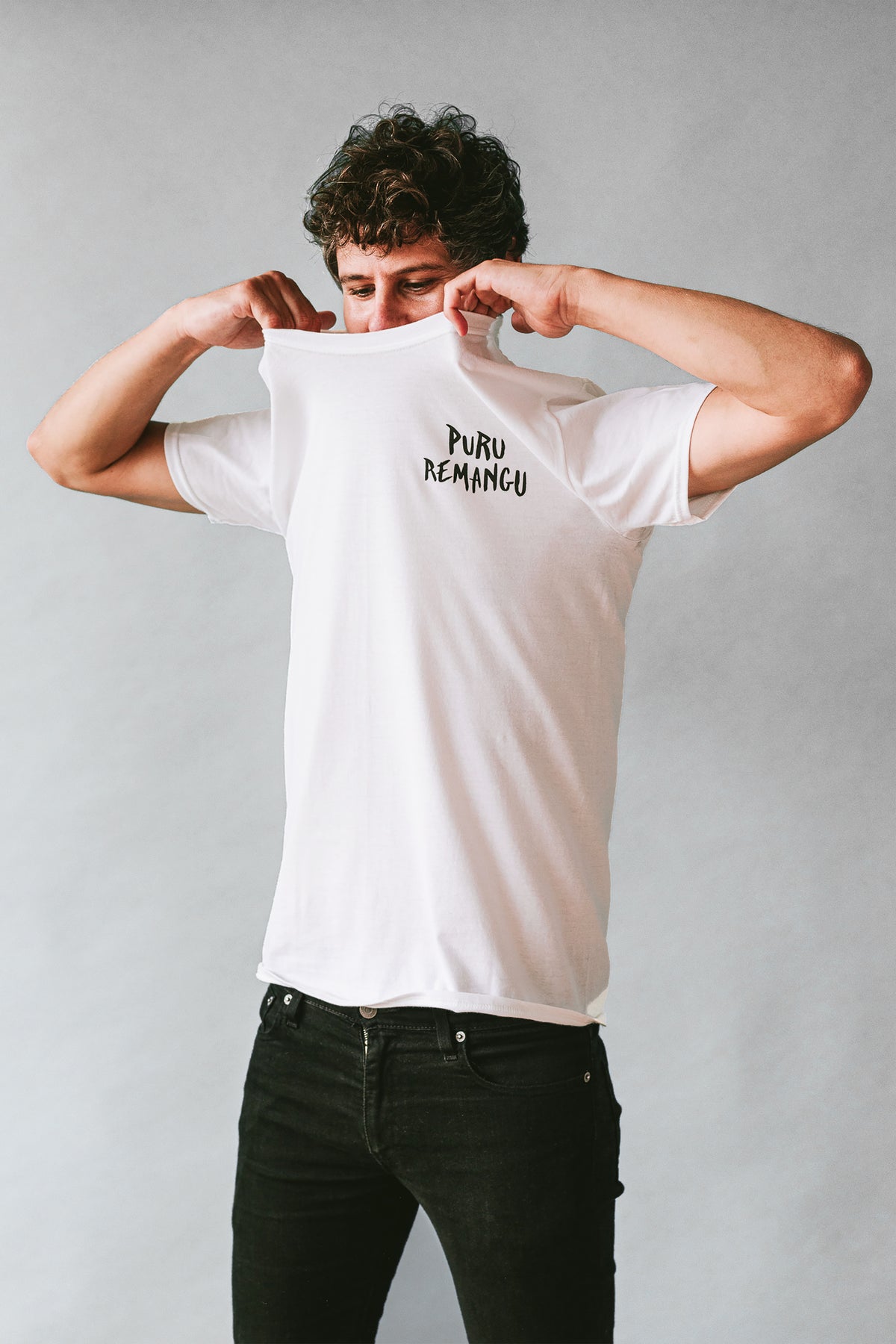 Camiseta Puru Remangu Blanca - Unisex