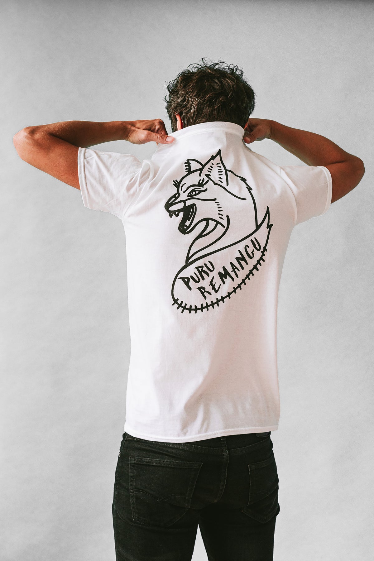 Camiseta Puru Remangu Blanca - Unisex