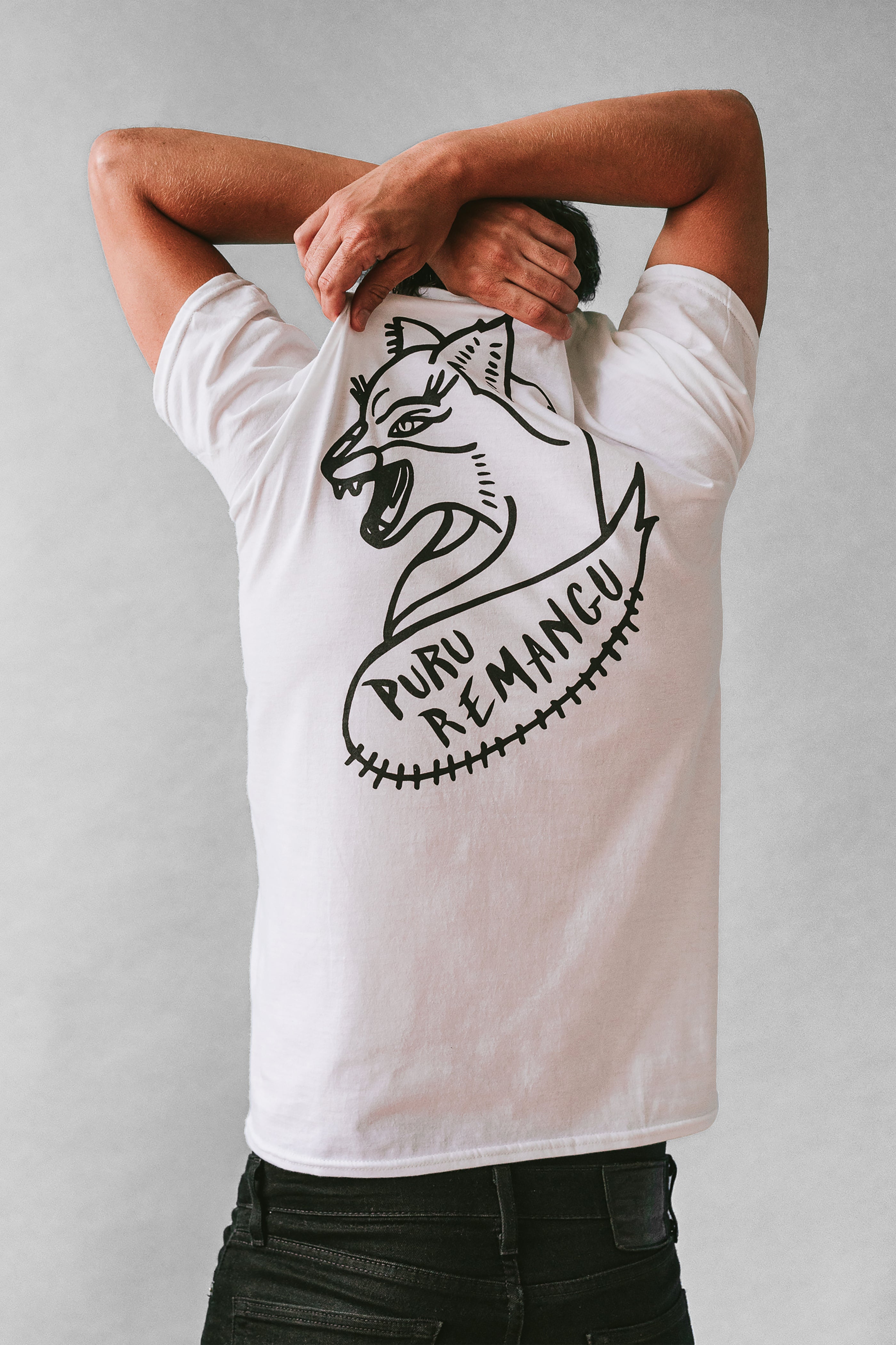 Camiseta Puru Remangu Blanca - Unisex