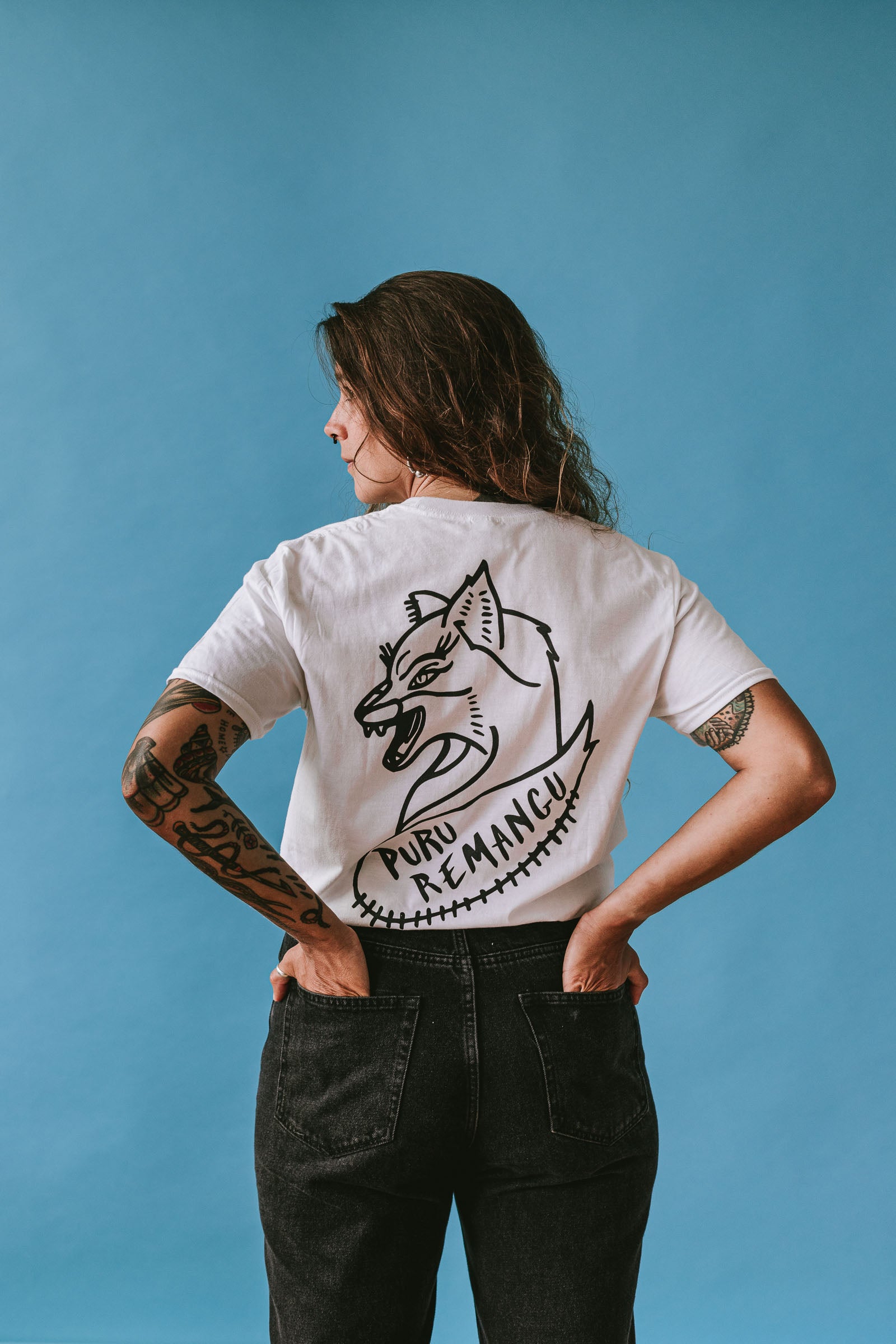 Camiseta Puru Remangu Blanca - Unisex