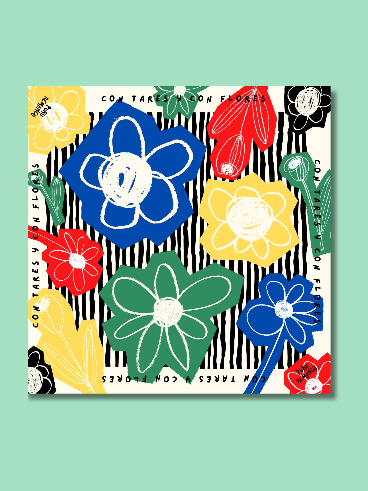 Pañuelu Flores y Tares