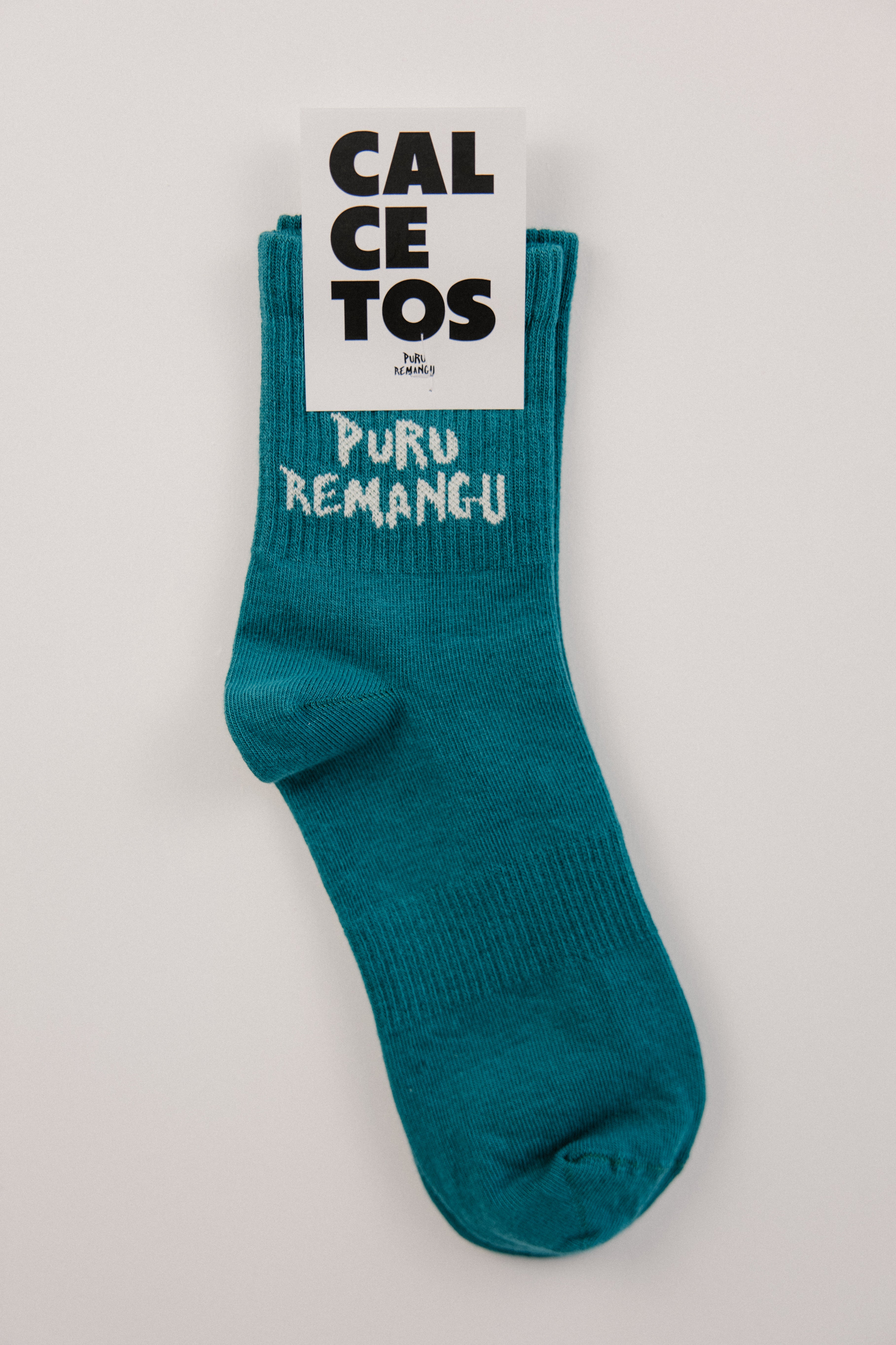 Calcetos Puru Remangu Turquesa