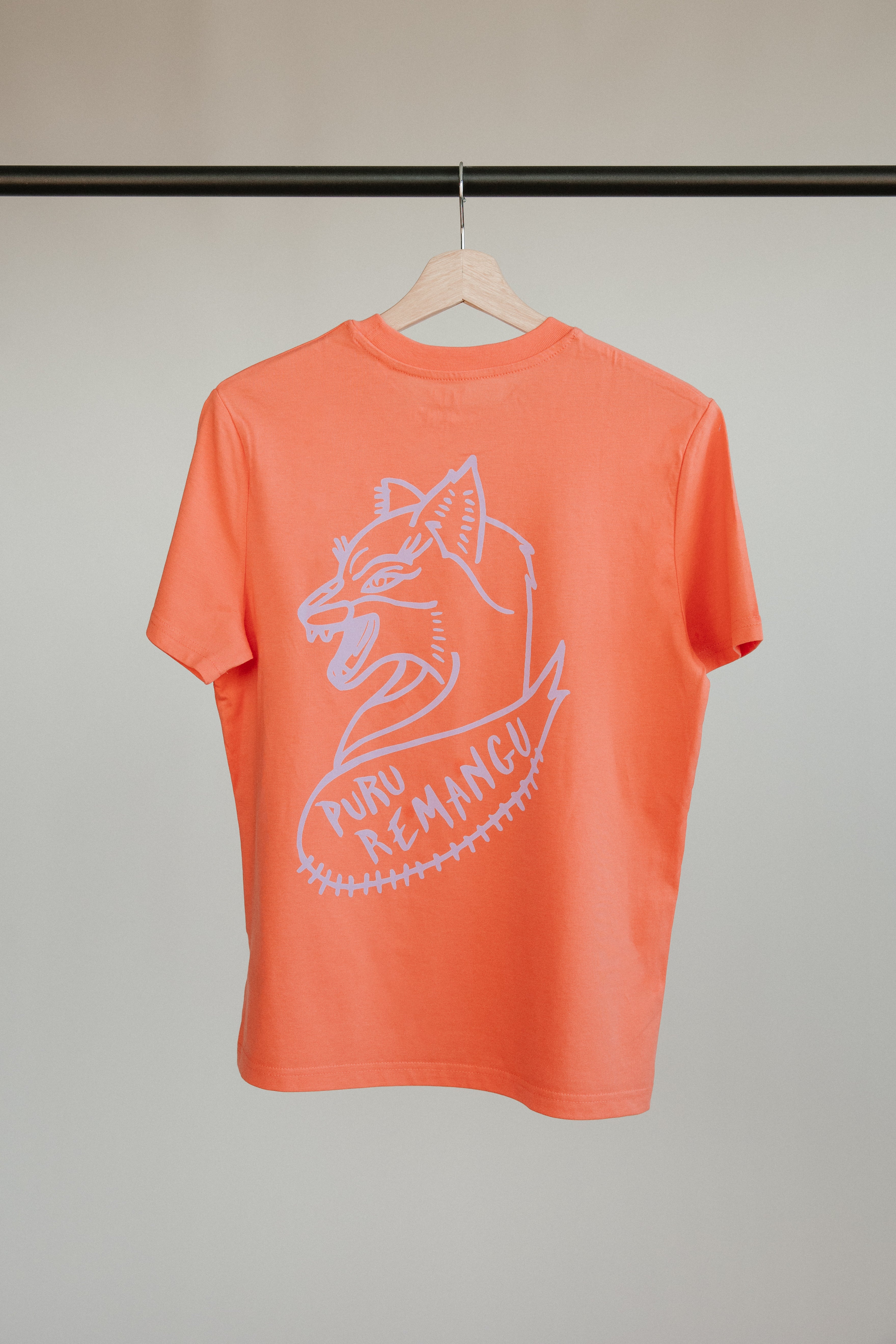 Camiseta Puru Remangu Naranxa Fluor - Unisex