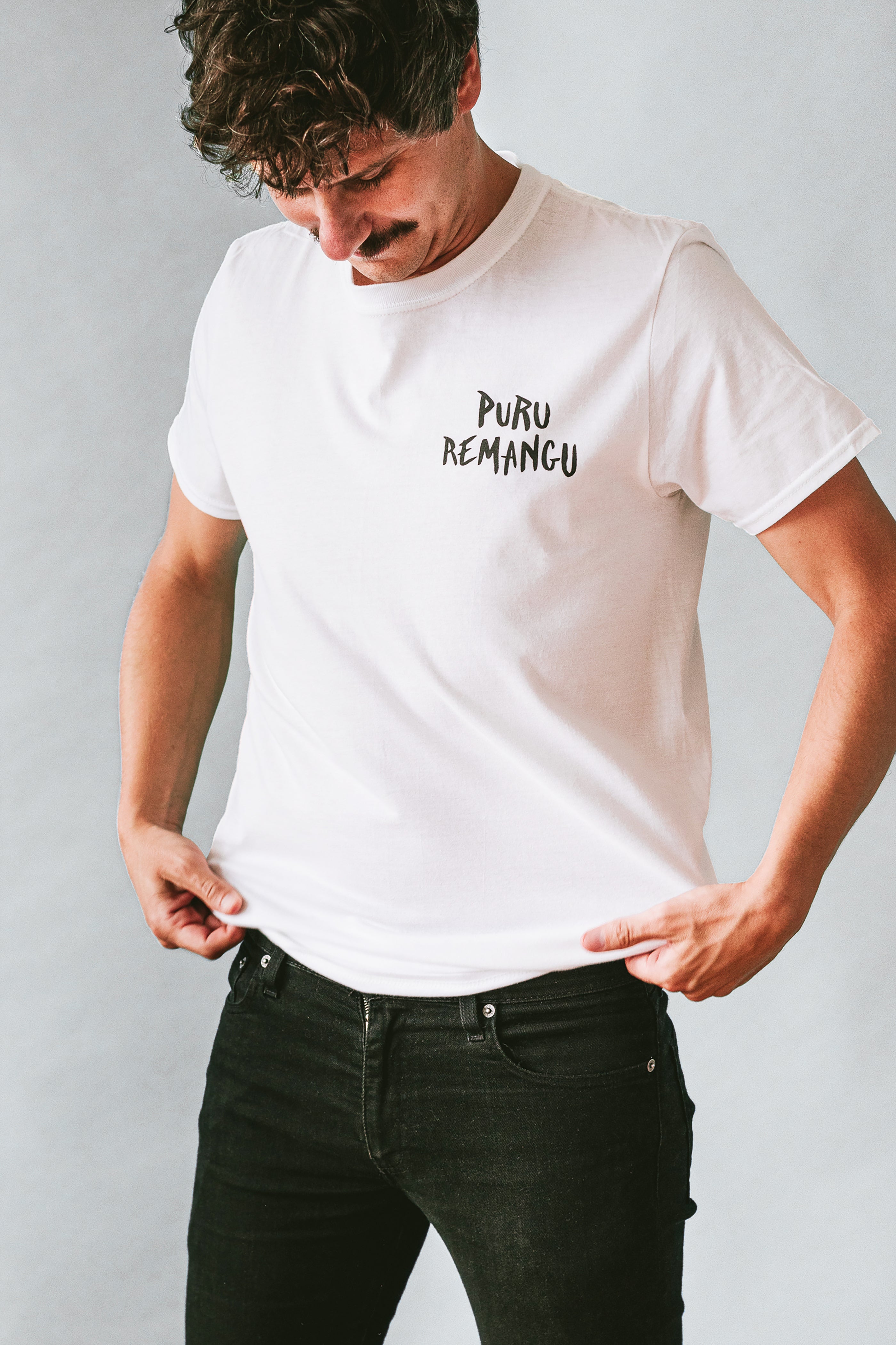 Camiseta Puru Remangu Blanca - Unisex