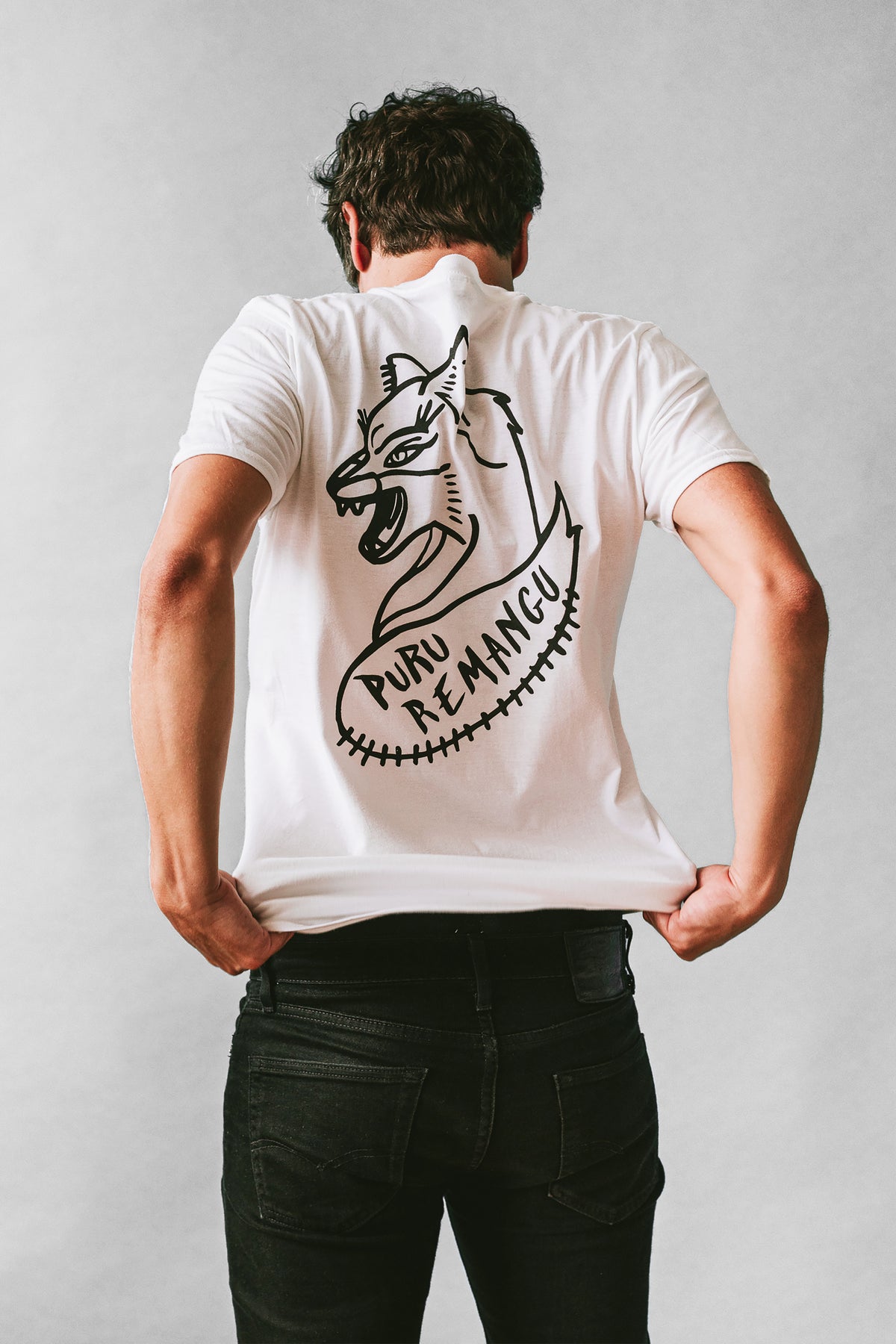 Camiseta Puru Remangu Blanca - Unisex
